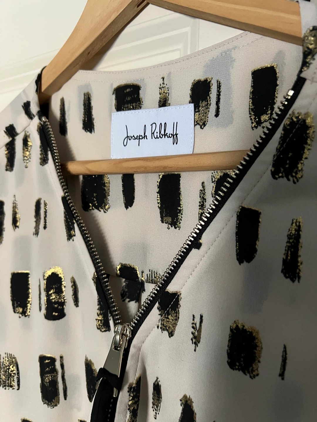Joseph Ribkoff Black and Gold Print Blouse - photo 3