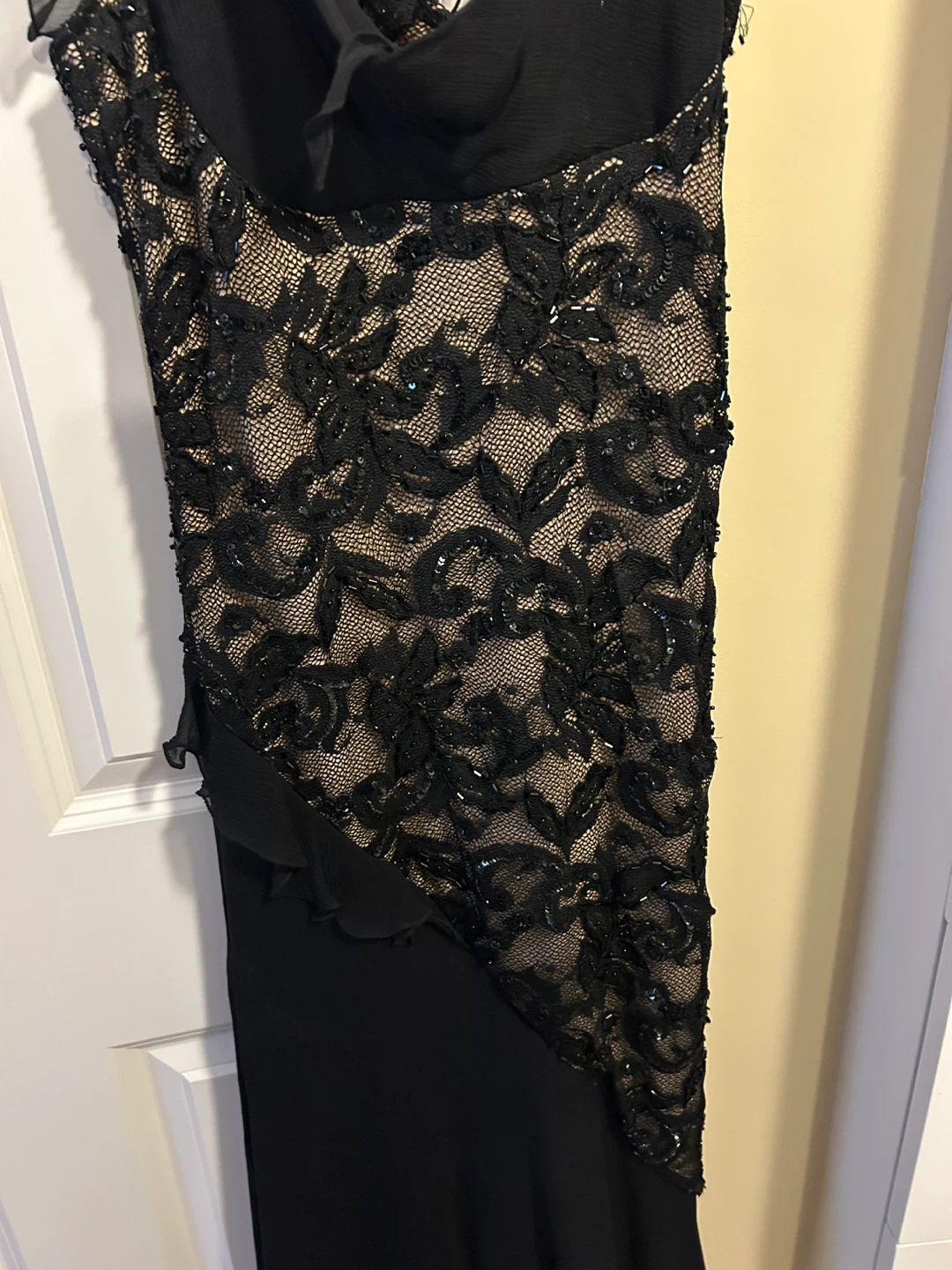 Casadei Black Lace Embellished Slip Dress Size S - photo 4