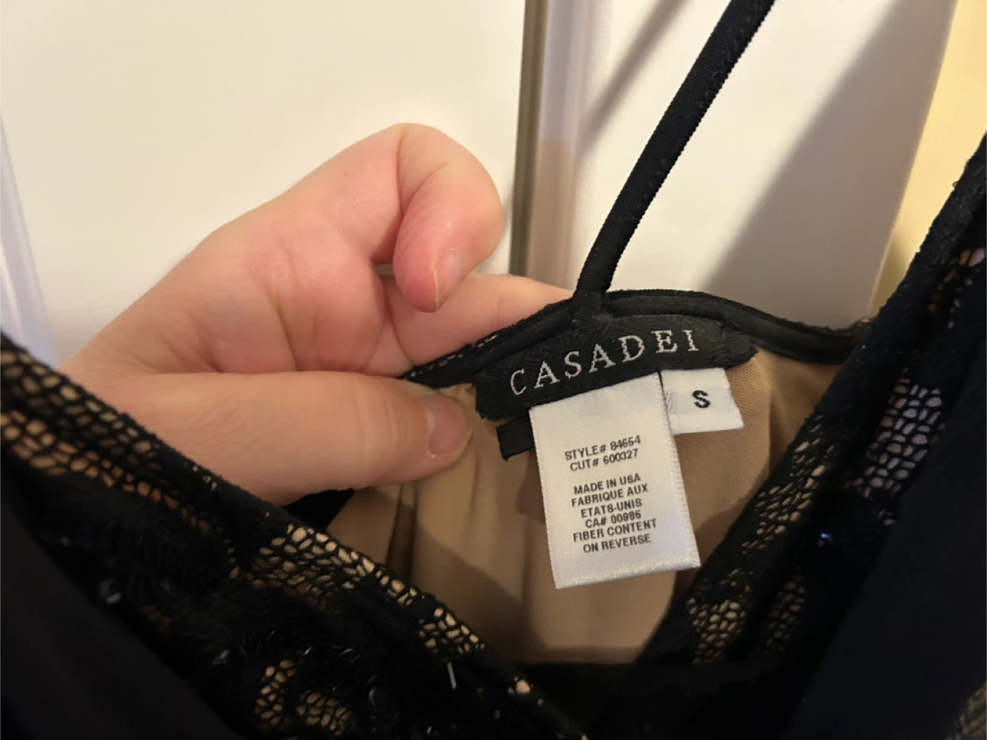 Casadei Black Lace Embellished Slip Dress Size S - photo 5