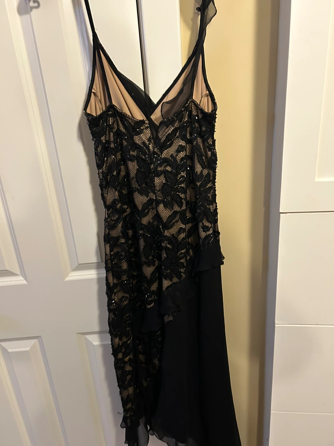 Casadei Black Lace Embellished Slip Dress Size S - photo 2