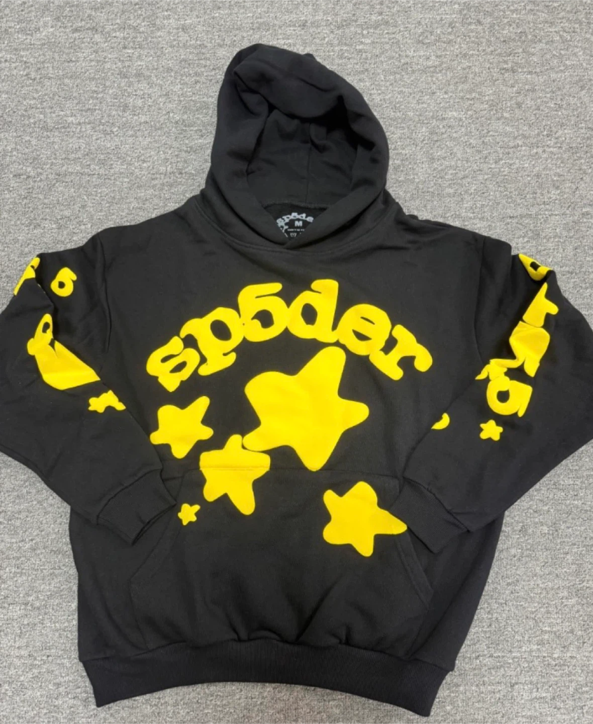Sp5der Black and yellow Hoodie