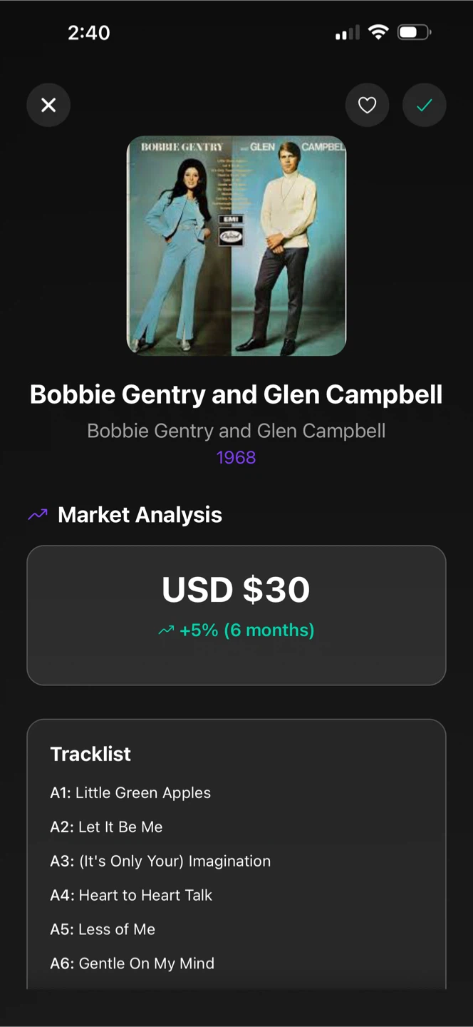 Glen Campebel and Bobby Gentry records