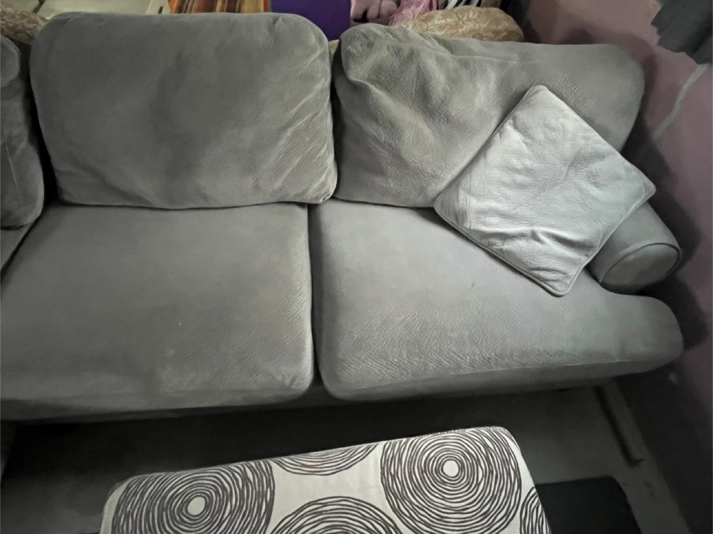 Gray Sectional Sofa with Ottoman - photo 2