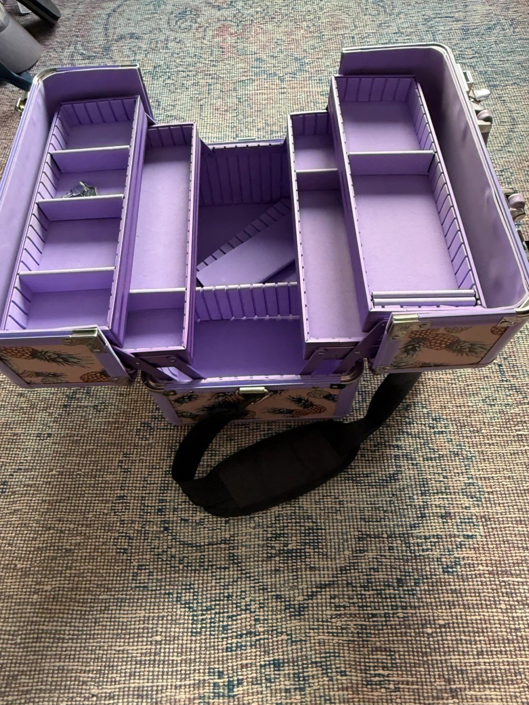 Sephora Makeup Train Case with Pineapple Print