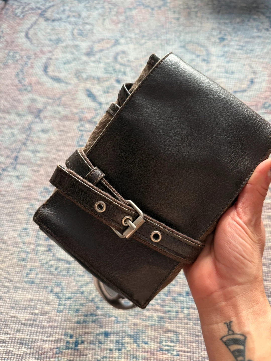 Cubic Core Canvas & Leather Crossbody Bag - photo 3