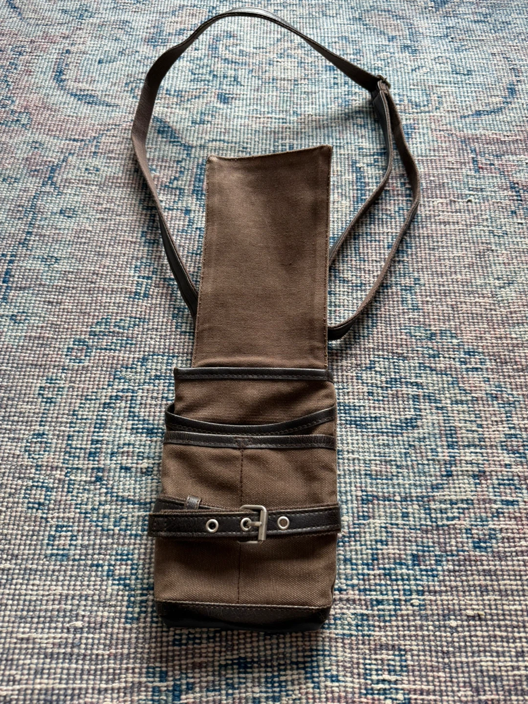 Cubic Core Canvas & Leather Crossbody Bag - photo 2