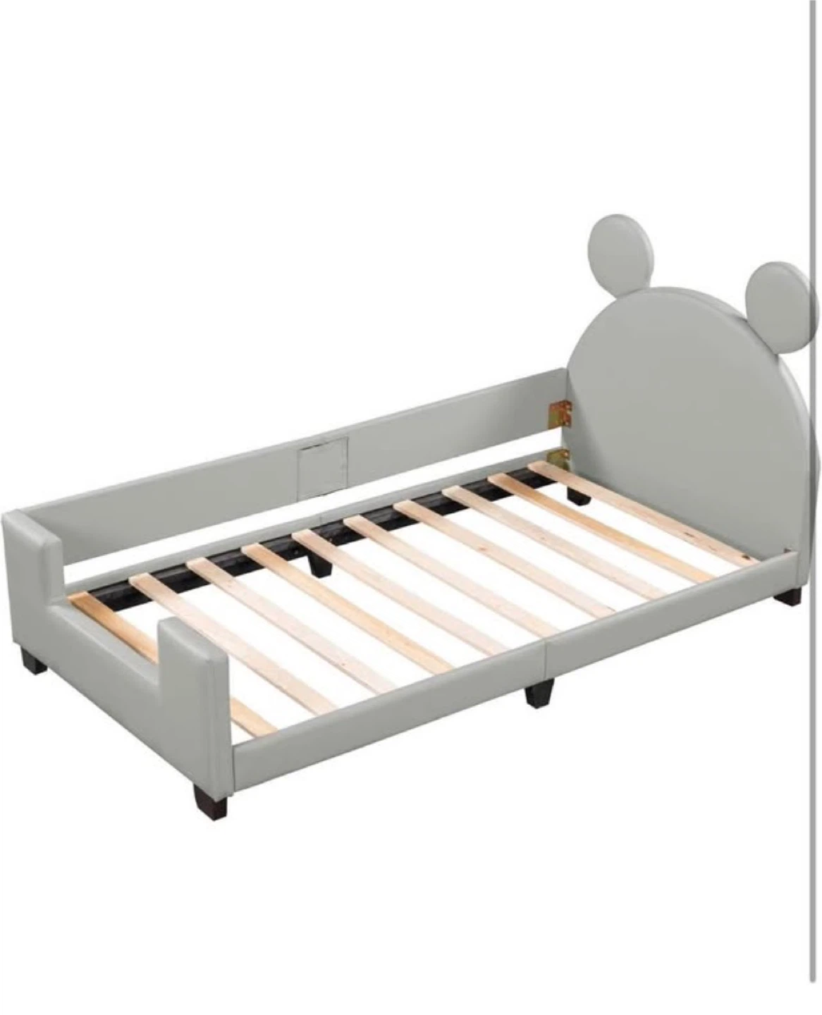 Grey twin size bed for kid - photo 3
