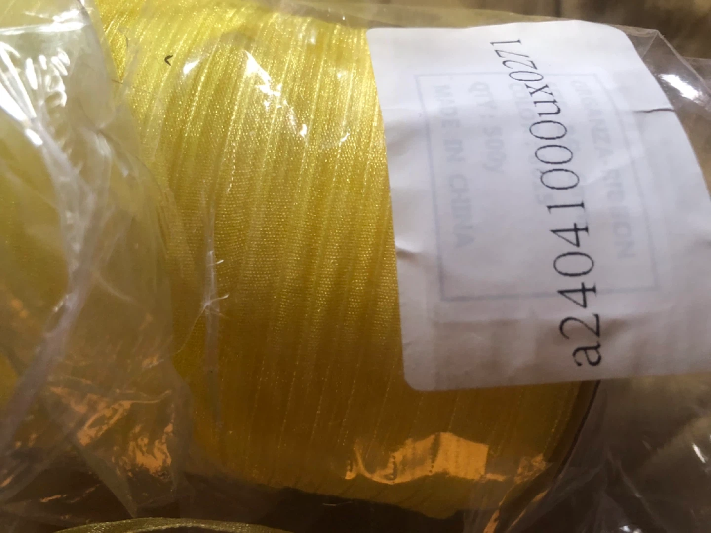 Yellow 1/4 “ Organza Ribbon - photo 2