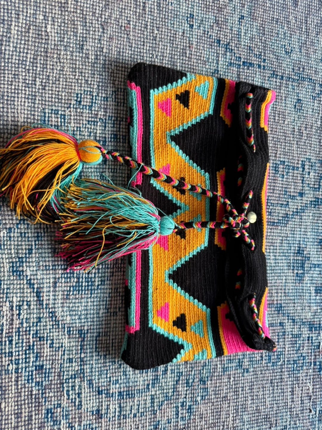 Mochila Woven Clutch with Tassels - photo 2