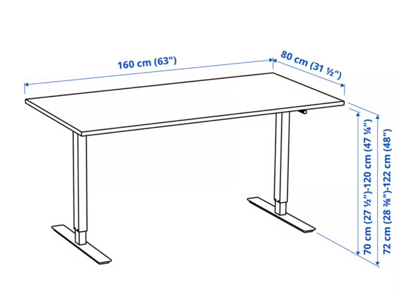 🧡IKEA Sit/Standing Desk - photo 2