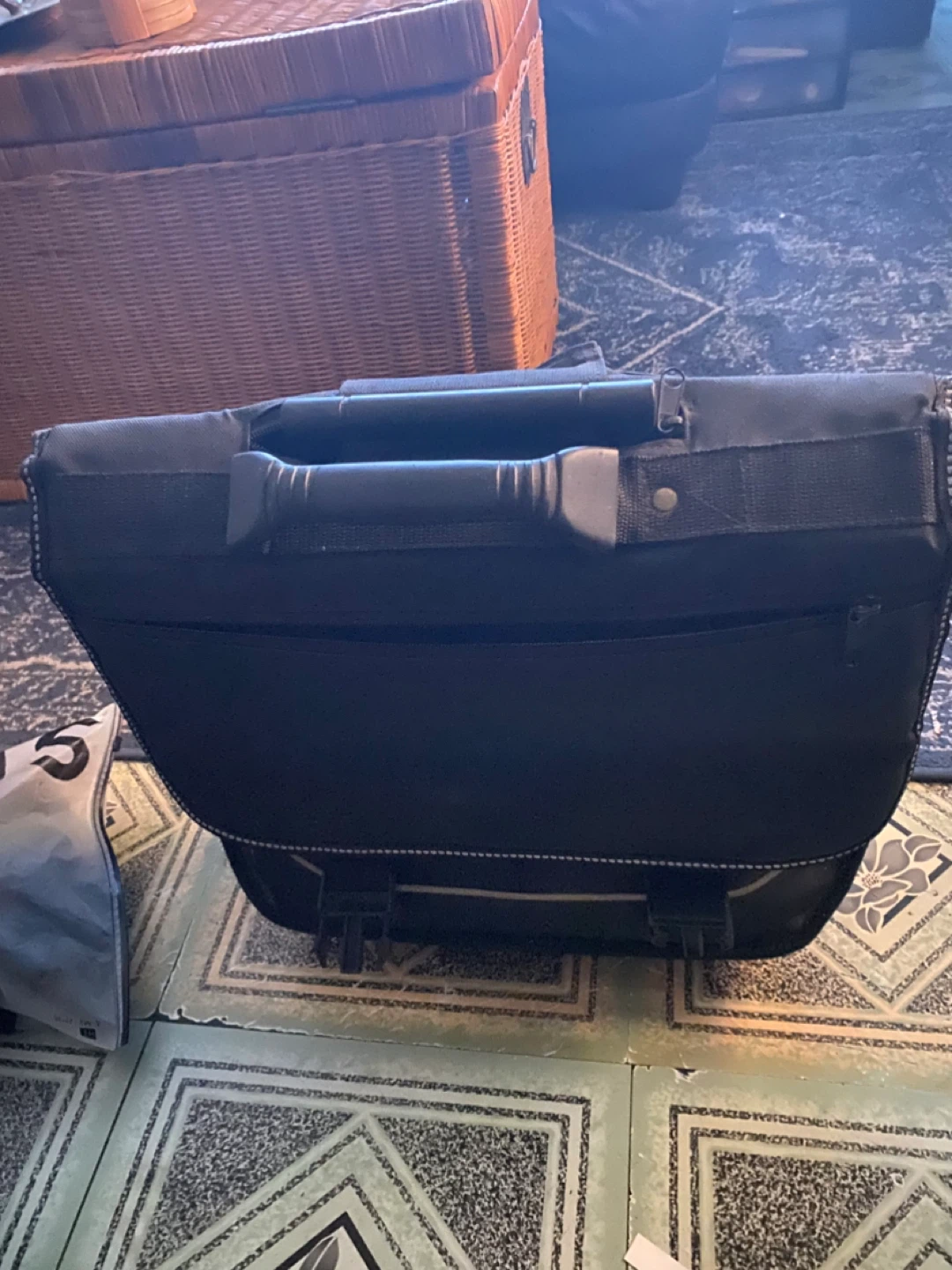 Black Briefcase with wheels and handle