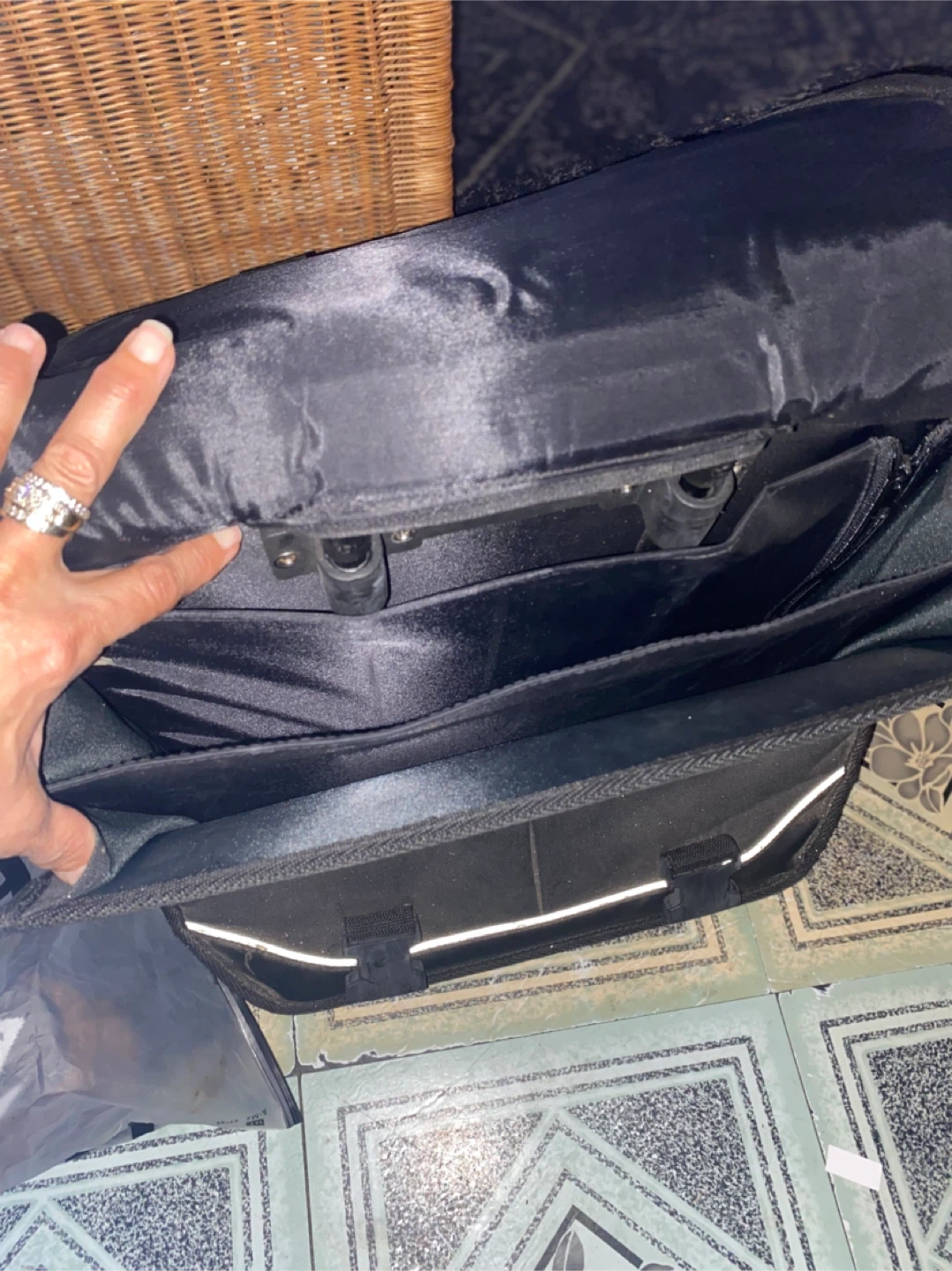 Black Briefcase with wheels and handle - photo 2