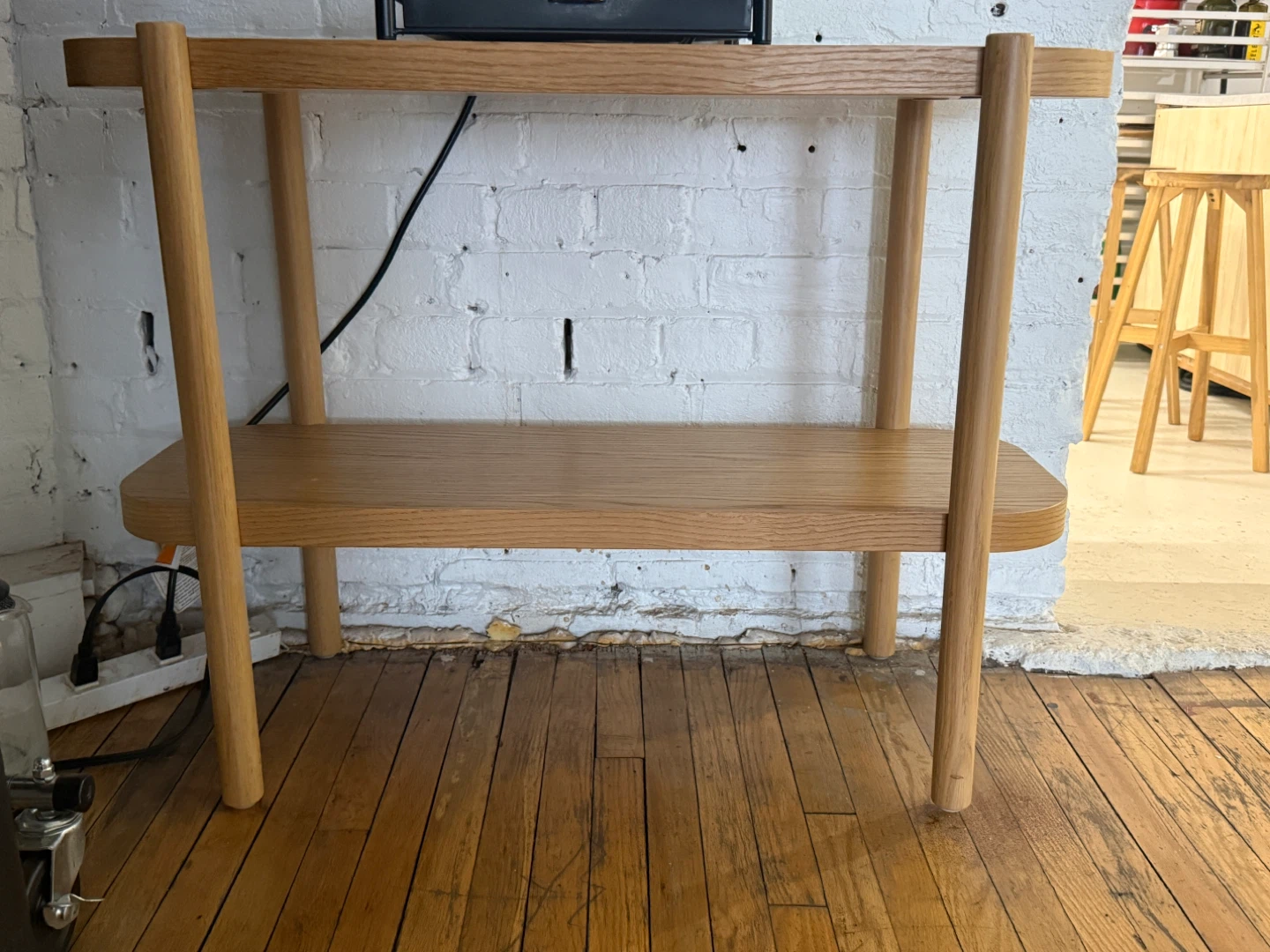 Wood Console Table with Shelf