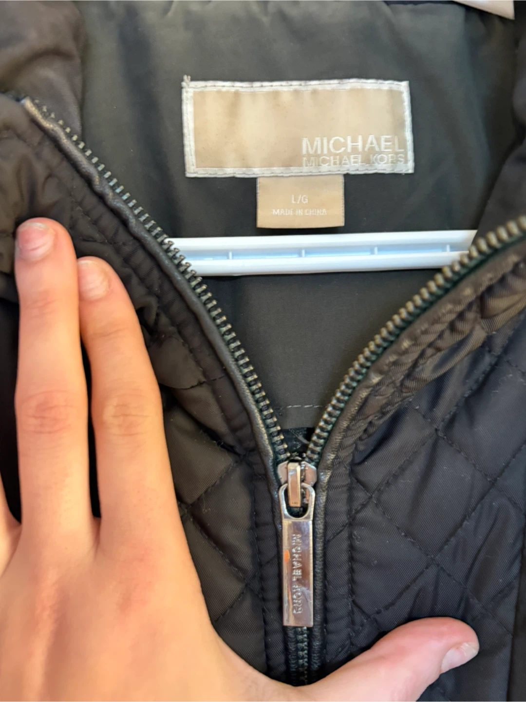 Michael Kors Women's Black Quilted Sleeve Jacket Size L - photo 2