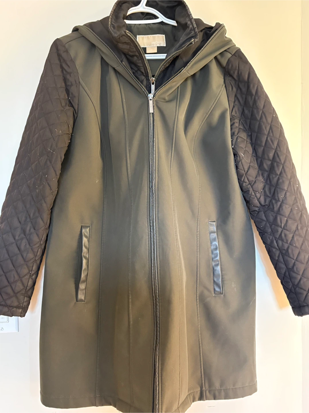 Michael Kors Women's Black Quilted Sleeve Jacket Size L - photo 3