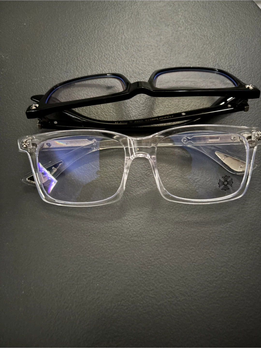 Chrome Hearts Glasses - Black & Clear Frames