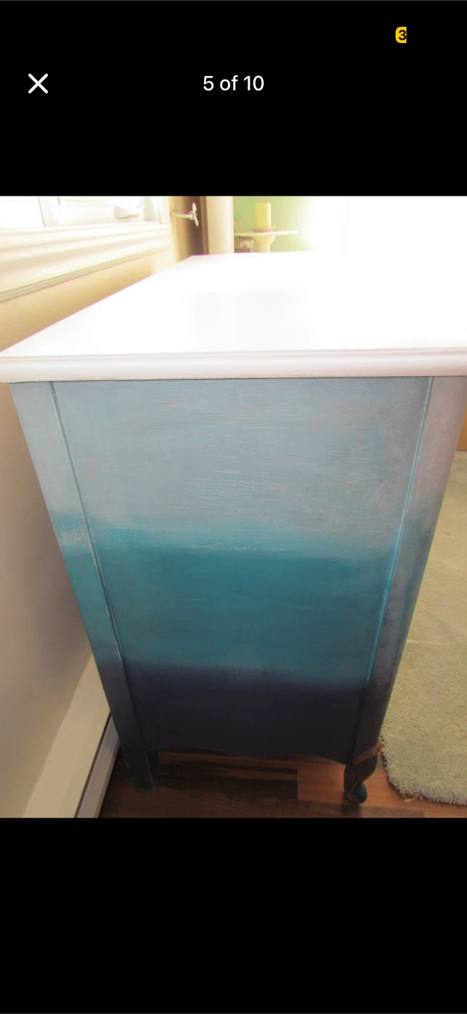 MOVE OUT SALE Refurbished Dresser with Ombre Blue Finish - photo 5