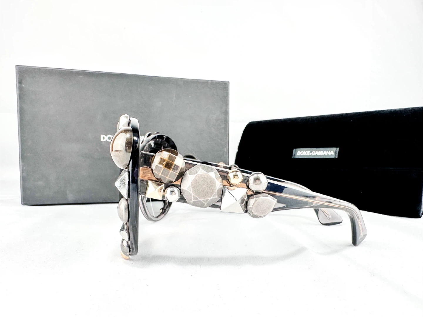 Dolce & Gabbana METAL STUD DG 4266 Gray Translucent Limited - photo 3