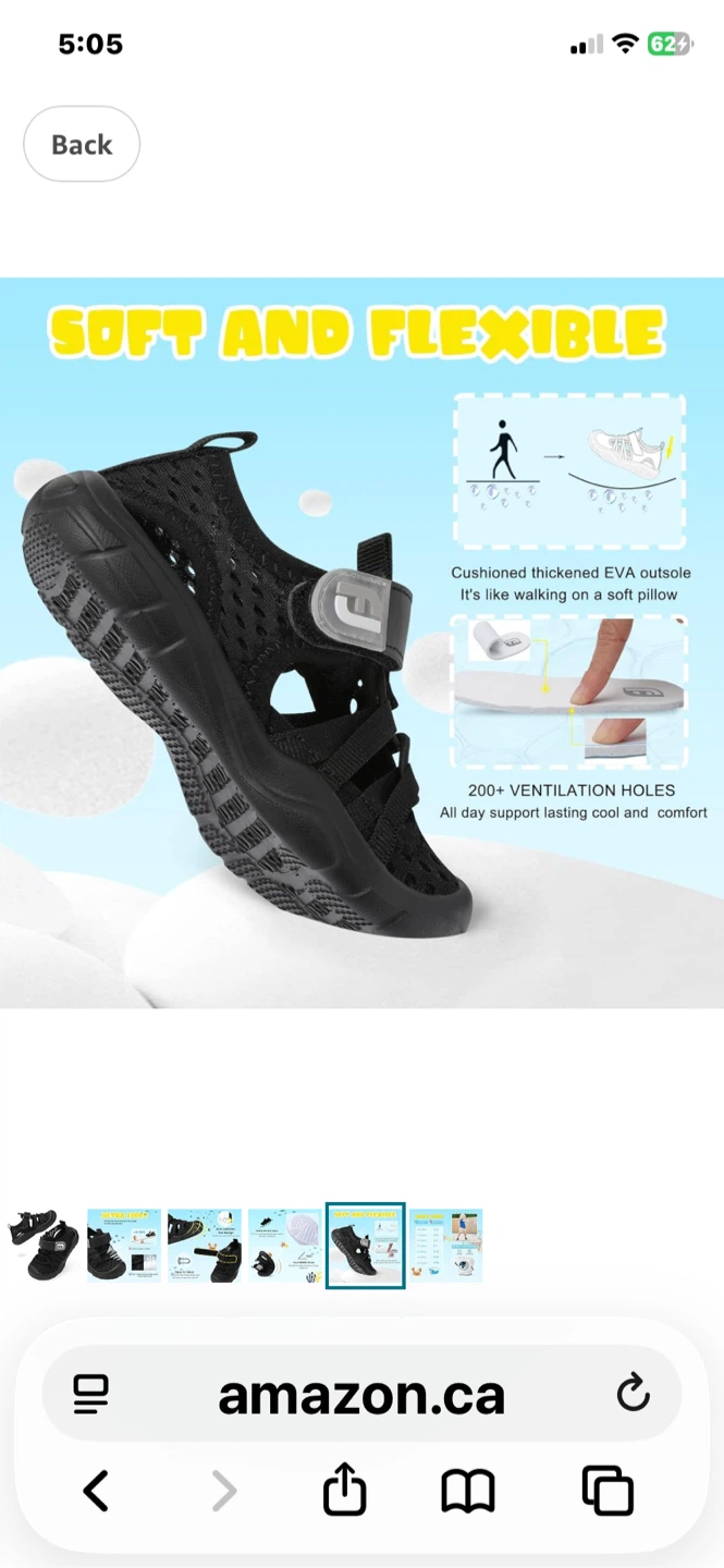 Black Toddler Sandals Size 6 - photo 5