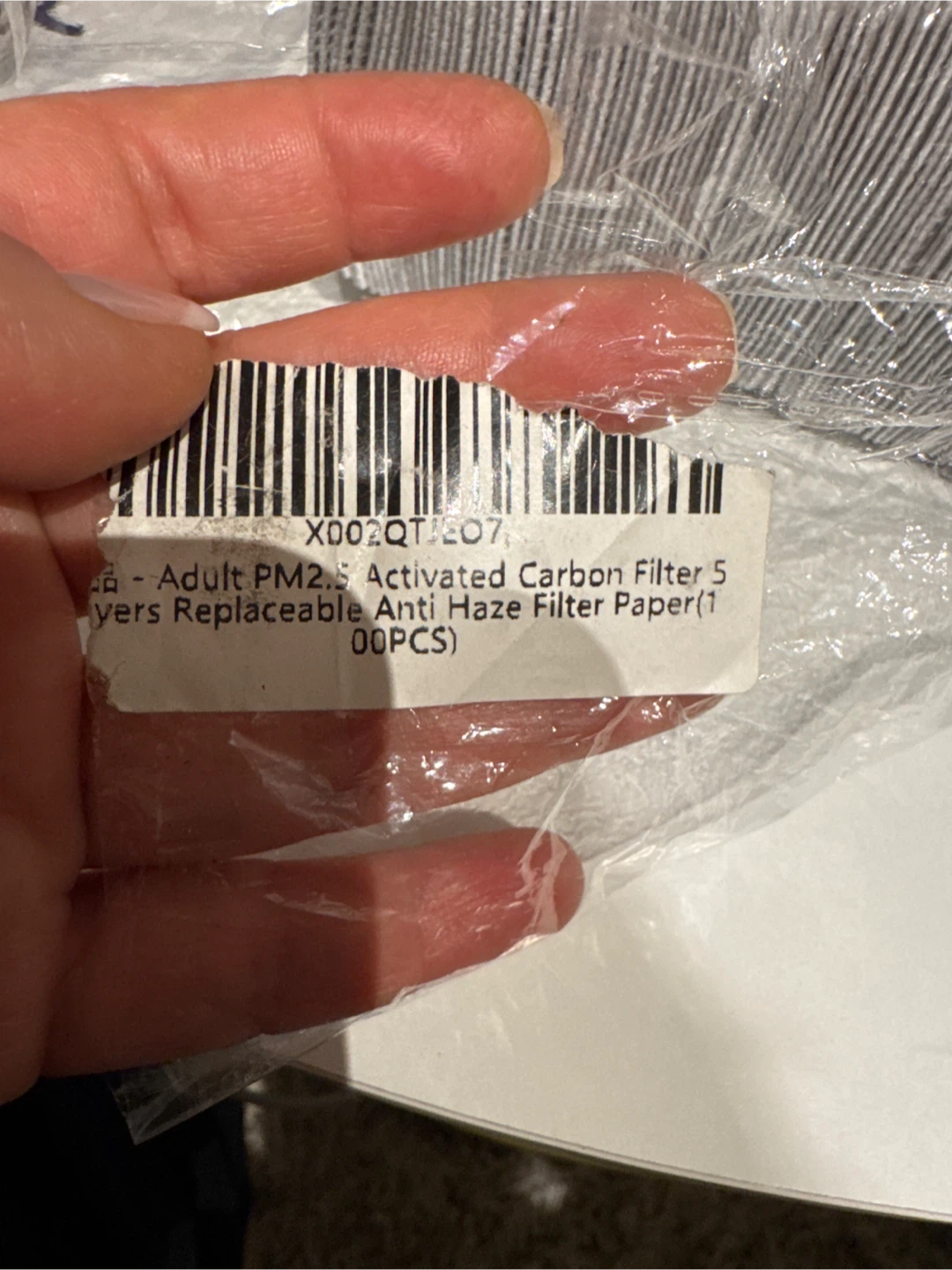 Adult PM2.5 Activated Carbon Filter Replacements - 100 Pack - photo 2