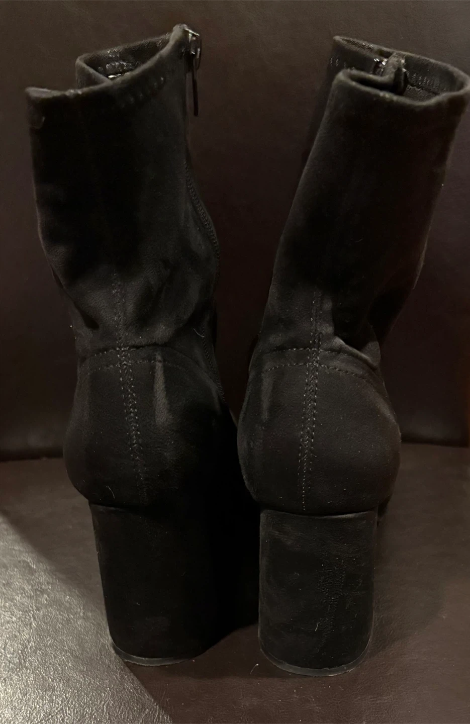 Black Suede Ankle Boots - photo 4