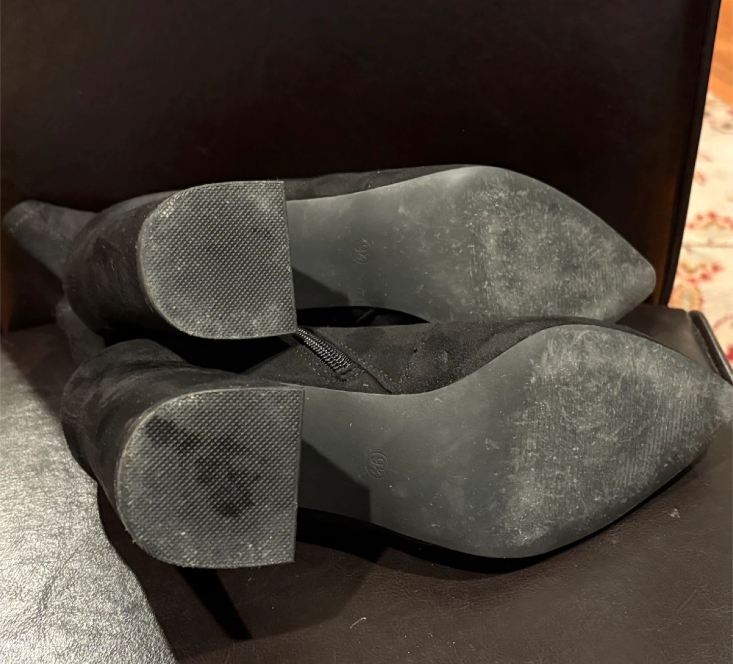 Black Suede Ankle Boots - photo 3