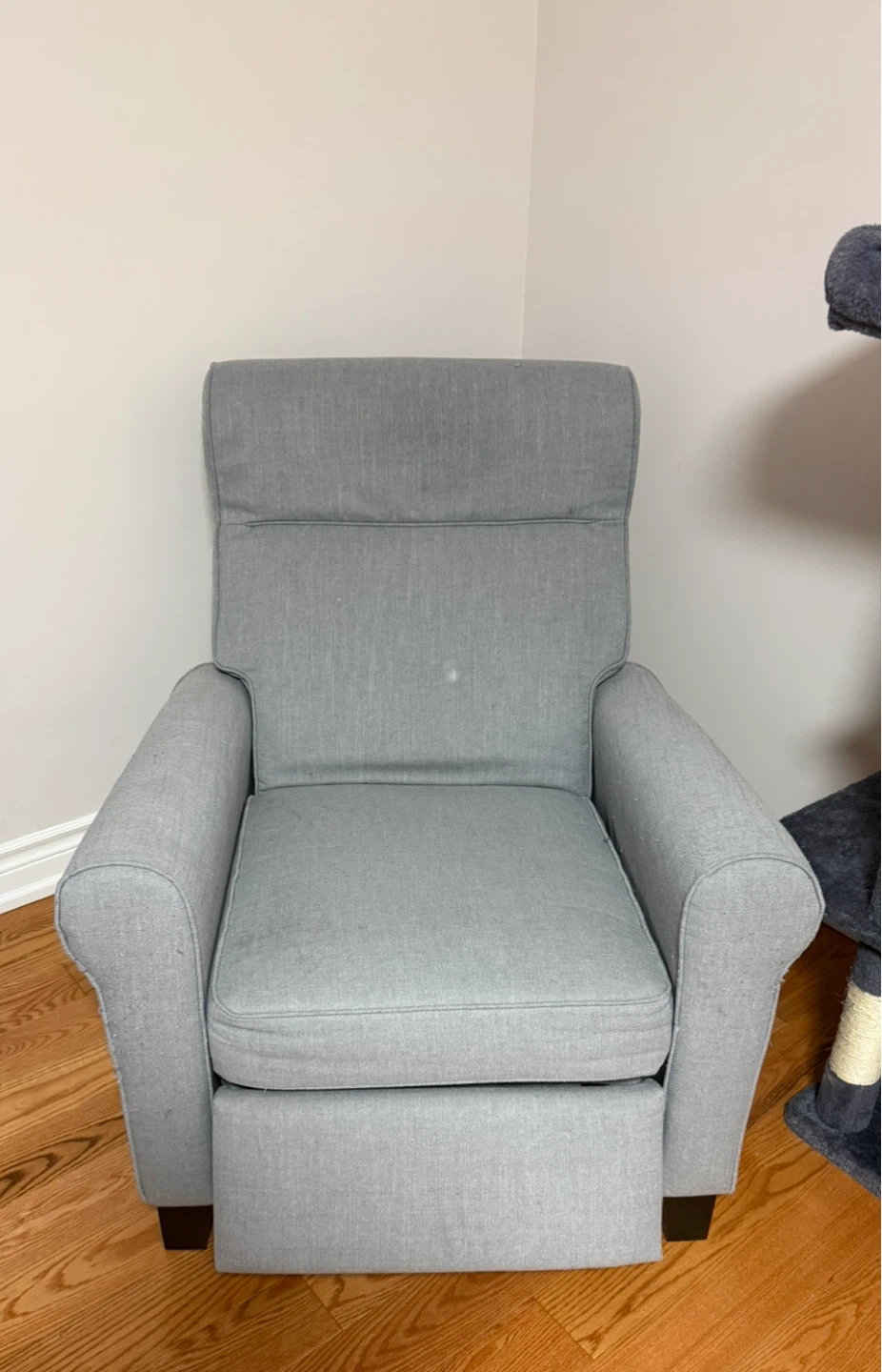 Grey recliner chair