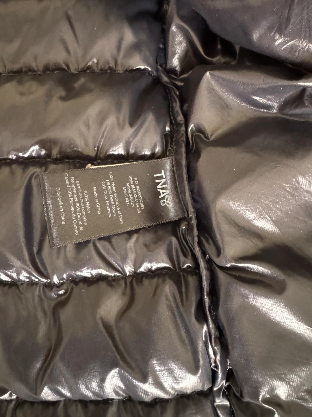 TNA Black Puffer Jacket - photo 5