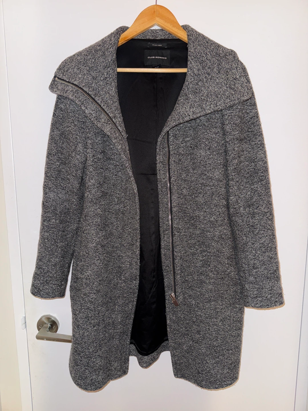 Club Monaco Women's Grey Wool Blend Coat