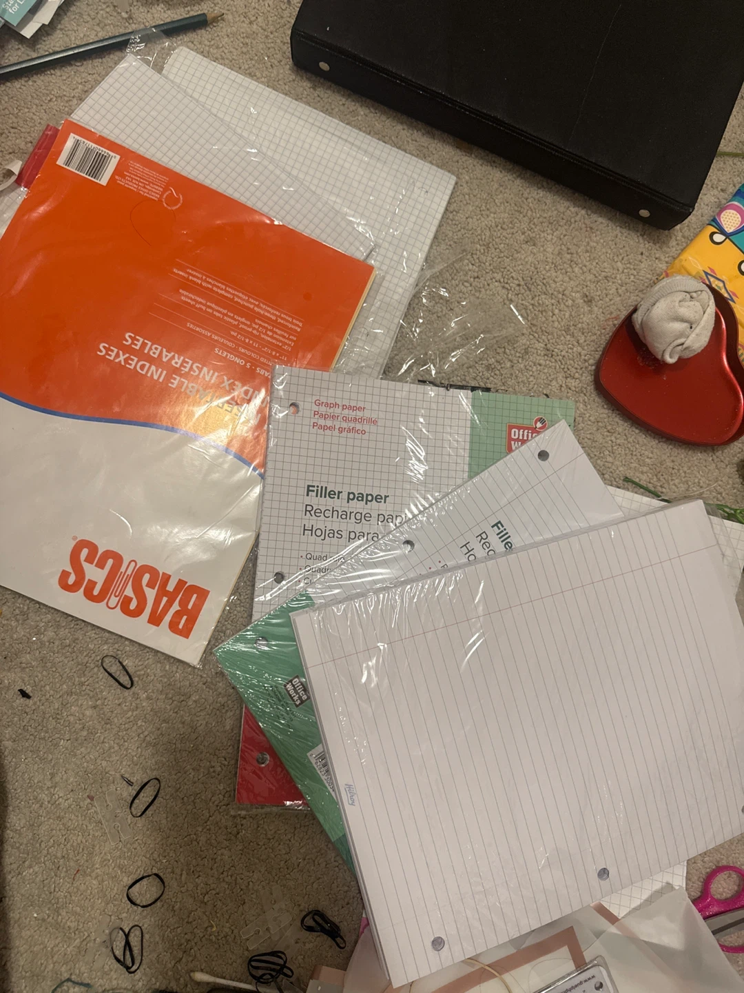 Basics Indexable Divider Sheets and Filler Paper