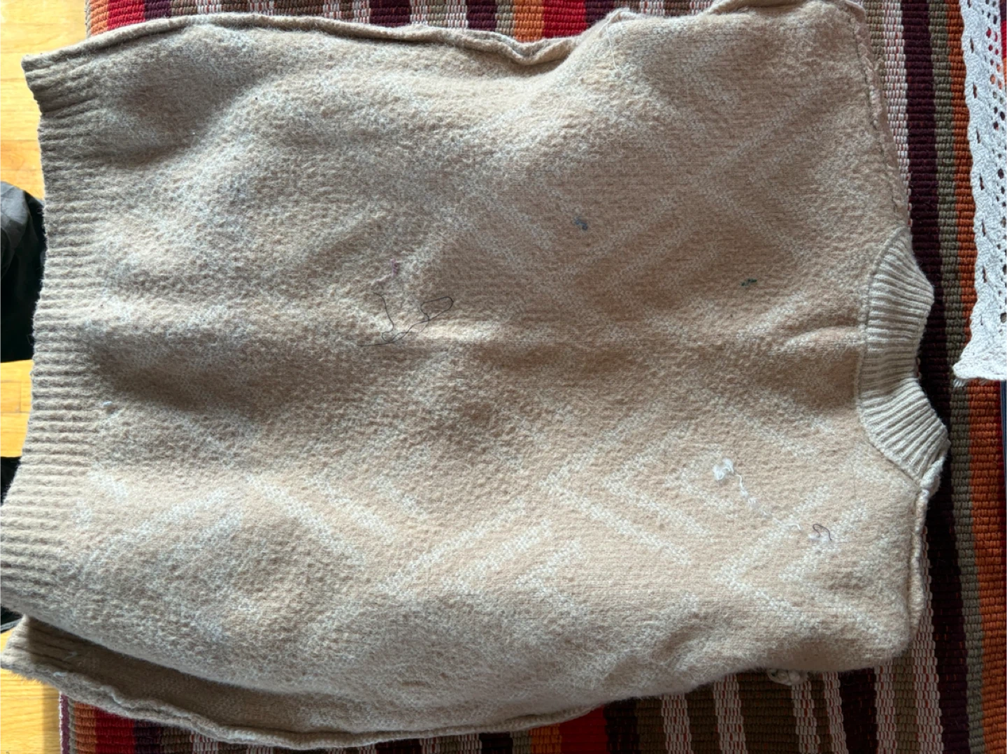 Fuzzy Geometric Pattern Sweater - photo 5