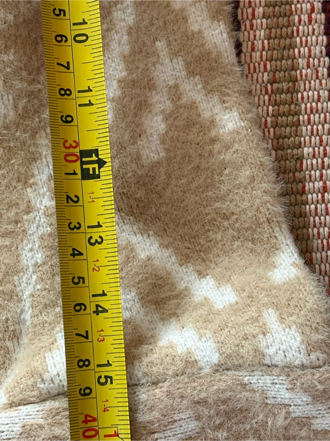 Fuzzy Geometric Pattern Sweater - photo 3