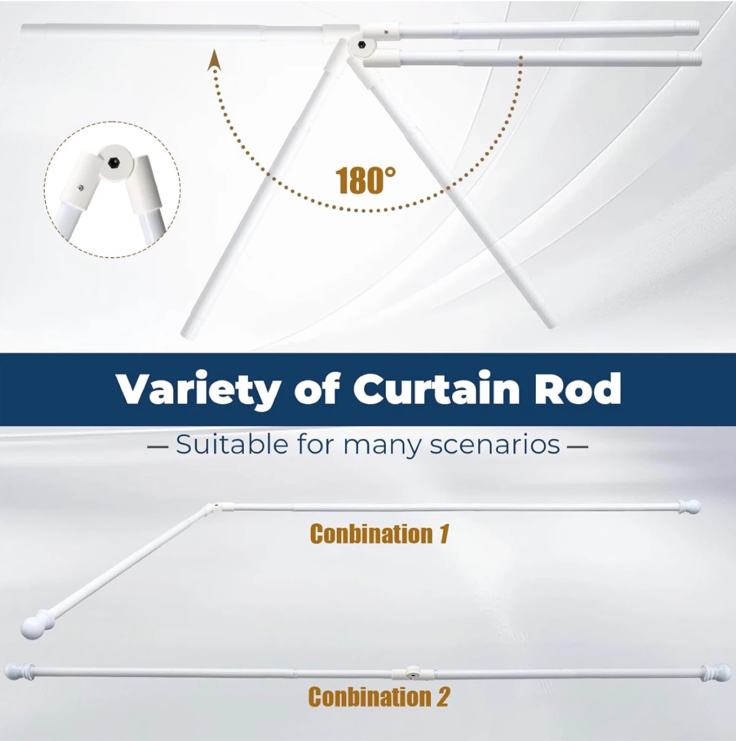 Adjustable Corner Curtain Rod Set - photo 4