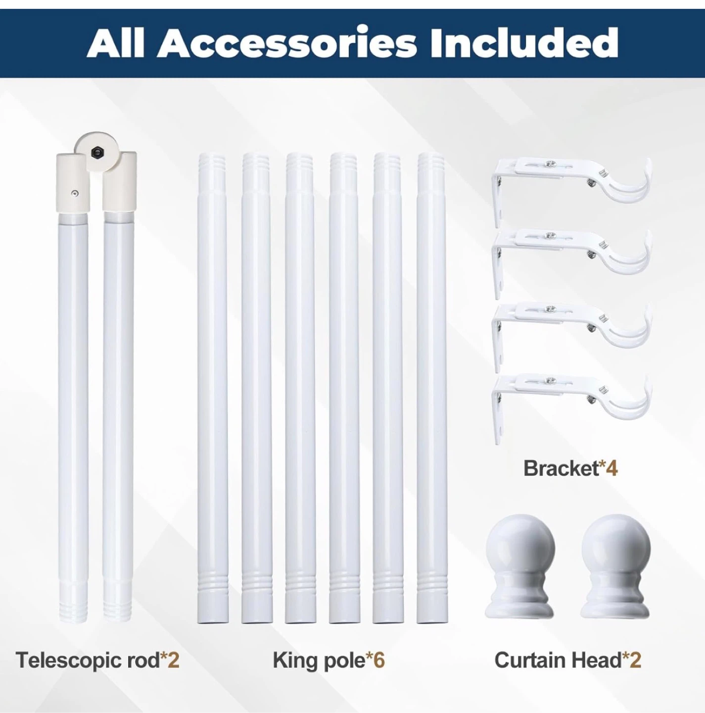 Adjustable Corner Curtain Rod Set - photo 2