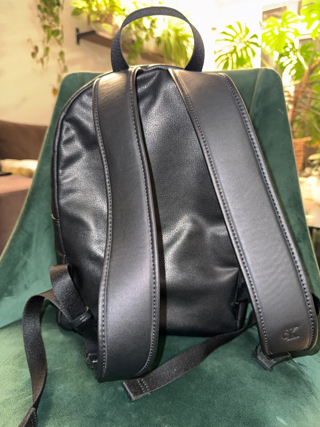 Calvin Klein Black Faux Leather Backpack - photo 2