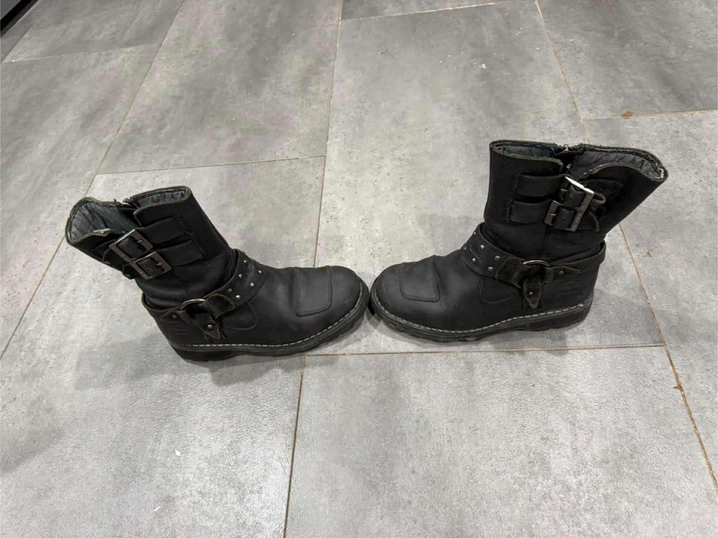 Harley-Davidson Black Leather Motorcycle Boots