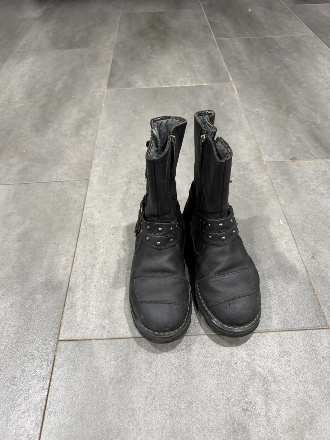 Harley-Davidson Black Leather Motorcycle Boots - photo 5