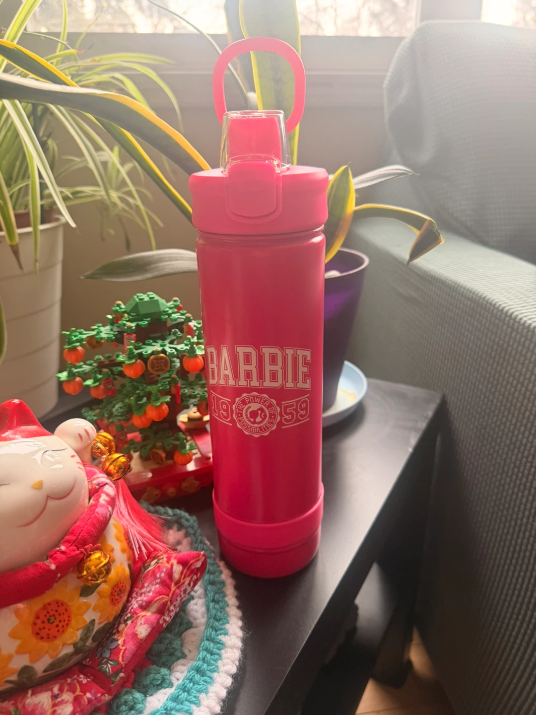 Barbie 26oz Push Stainless Steel Water Bottle