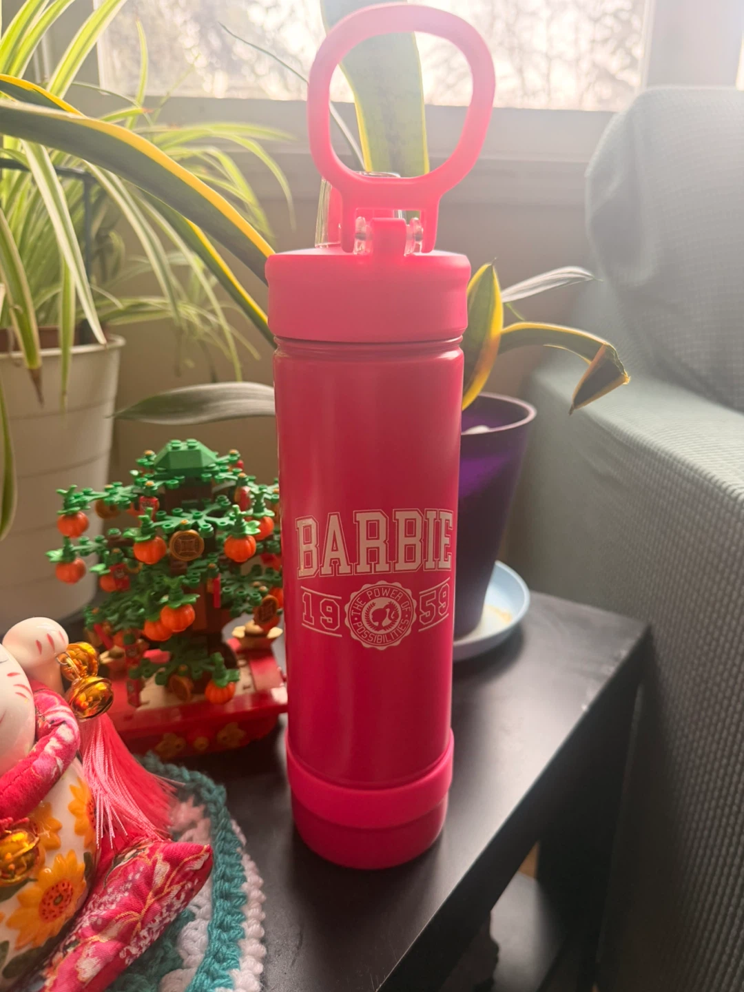 Barbie 26oz Push Stainless Steel Water Bottle - photo 2