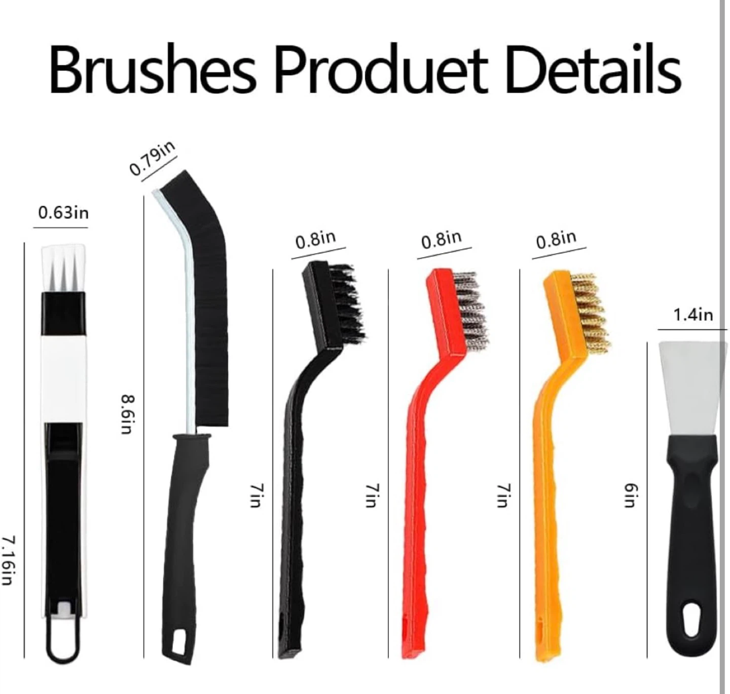 Cleaning Brush Set - Multi-functional Scrubbing Tools - photo 3
