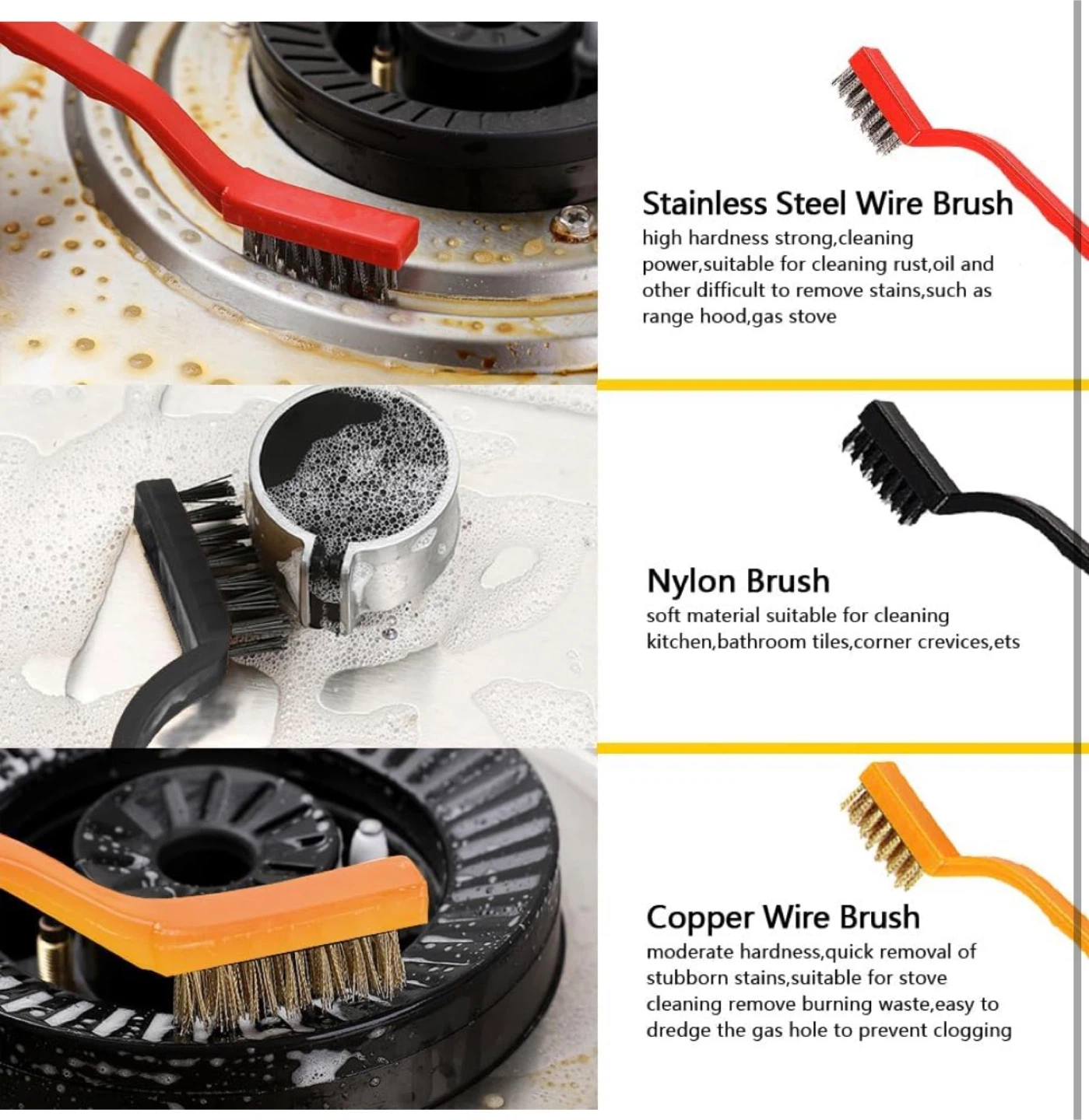 Cleaning Brush Set - Multi-functional Scrubbing Tools - photo 4