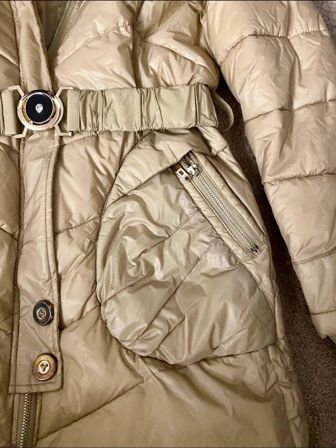 Women's Puffer Coat with Faux Fur Hood - photo 3