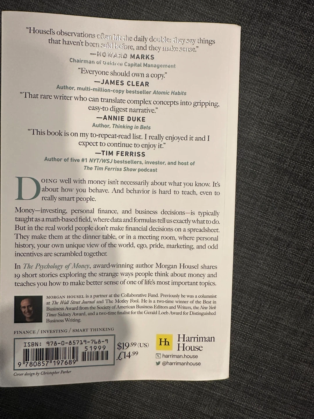 The Psychology of Money by Morgan Housel Book - photo 2