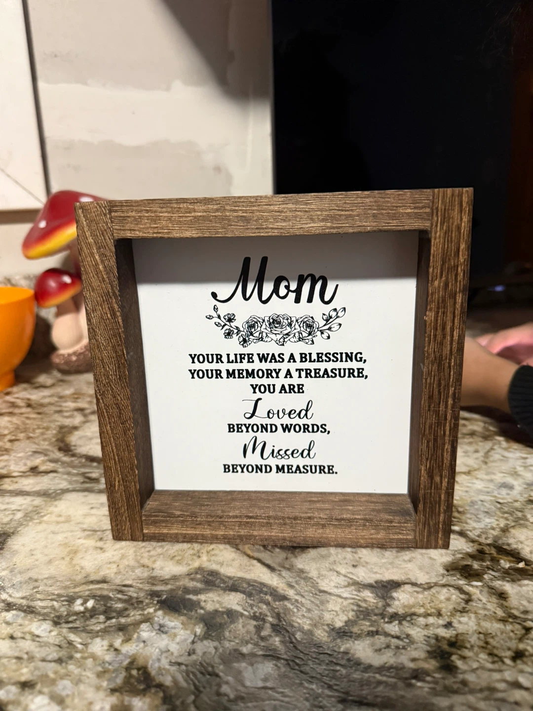 Mom Memorial Wood Sign - photo 3