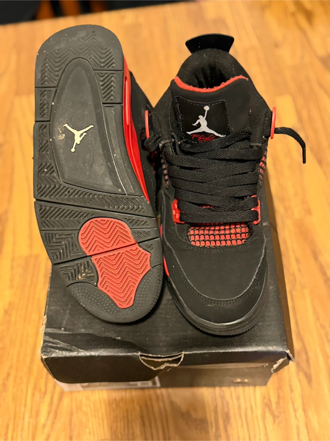 Red thunder Jordan 4 - photo 5