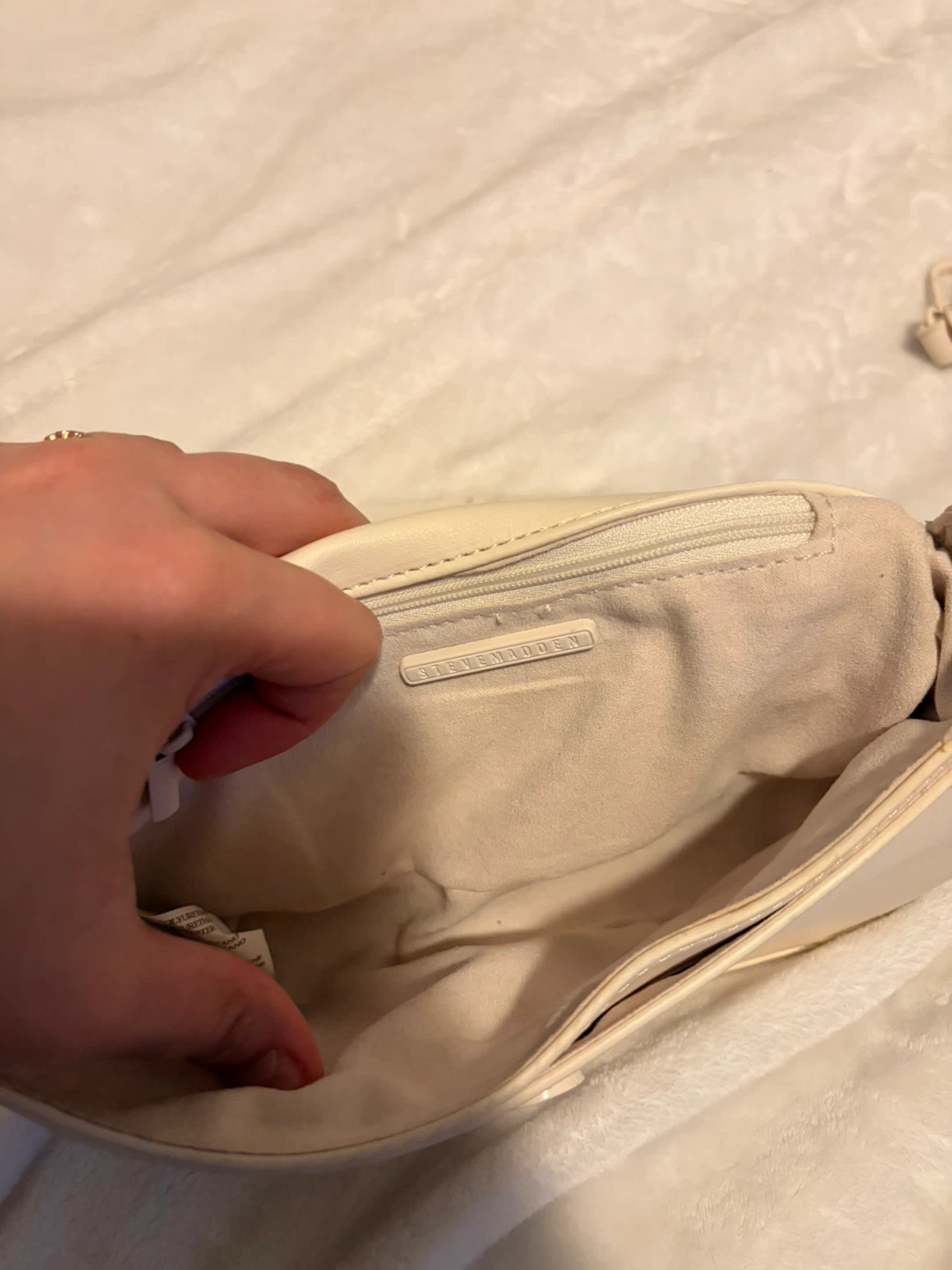Steve Madden Cream Shoulder Bag with Chain Strap - photo 2