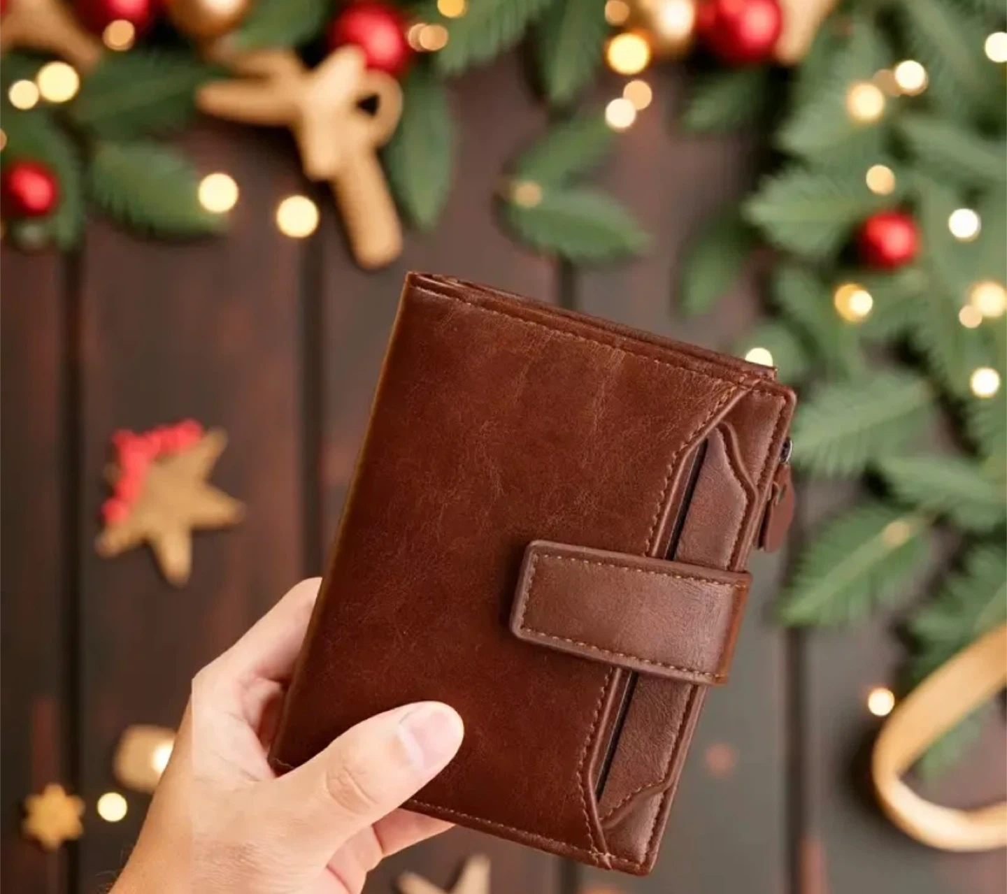 New ! Brown  PU Leather Wallet - photo 4