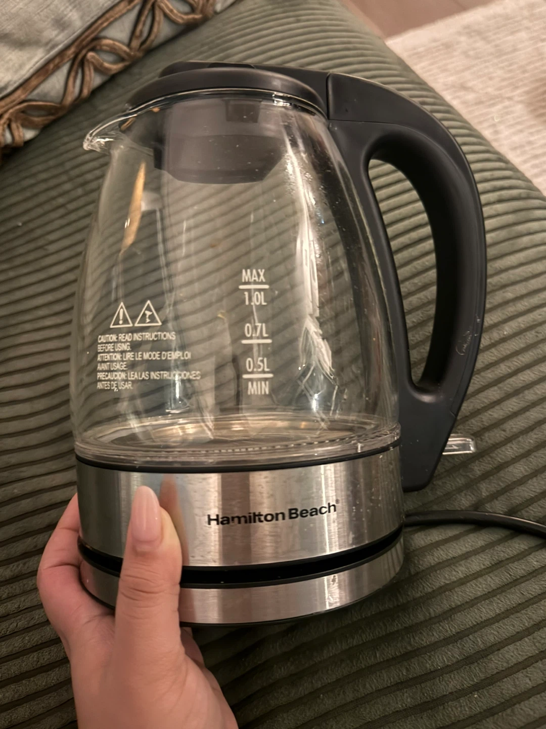 Hamilton Beach Glass Electric Kettle 1.0L