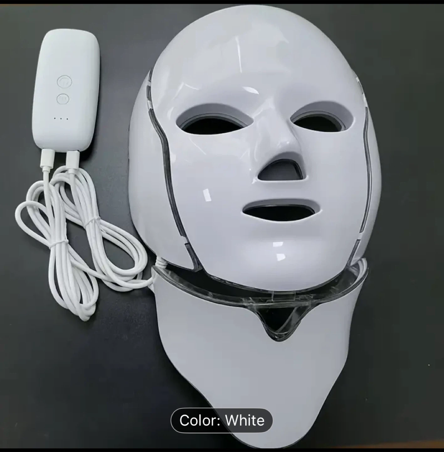 LED Face and Neck Mask with Power Unit - photo 2