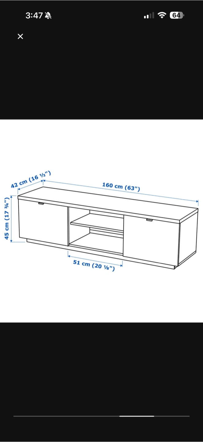 IKEA BESTÅ TV Stand White - 160 cm - photo 2